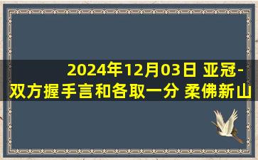 2024年12月03日 亚冠-双方握手言和各取一分 柔佛新山0-0武里南联